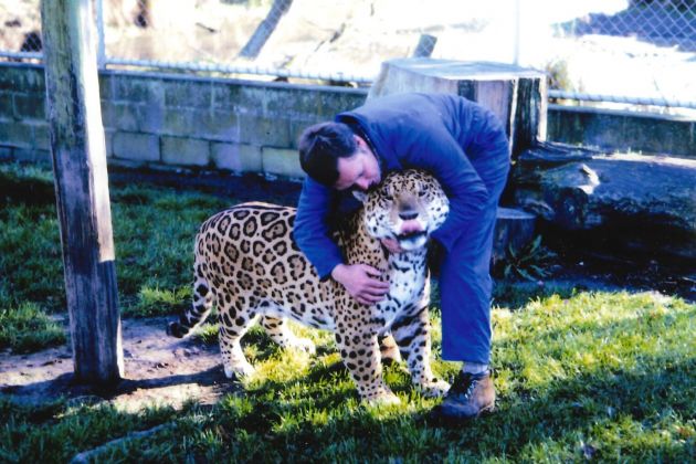 Bryan and jaguar at Hadlow Game Park