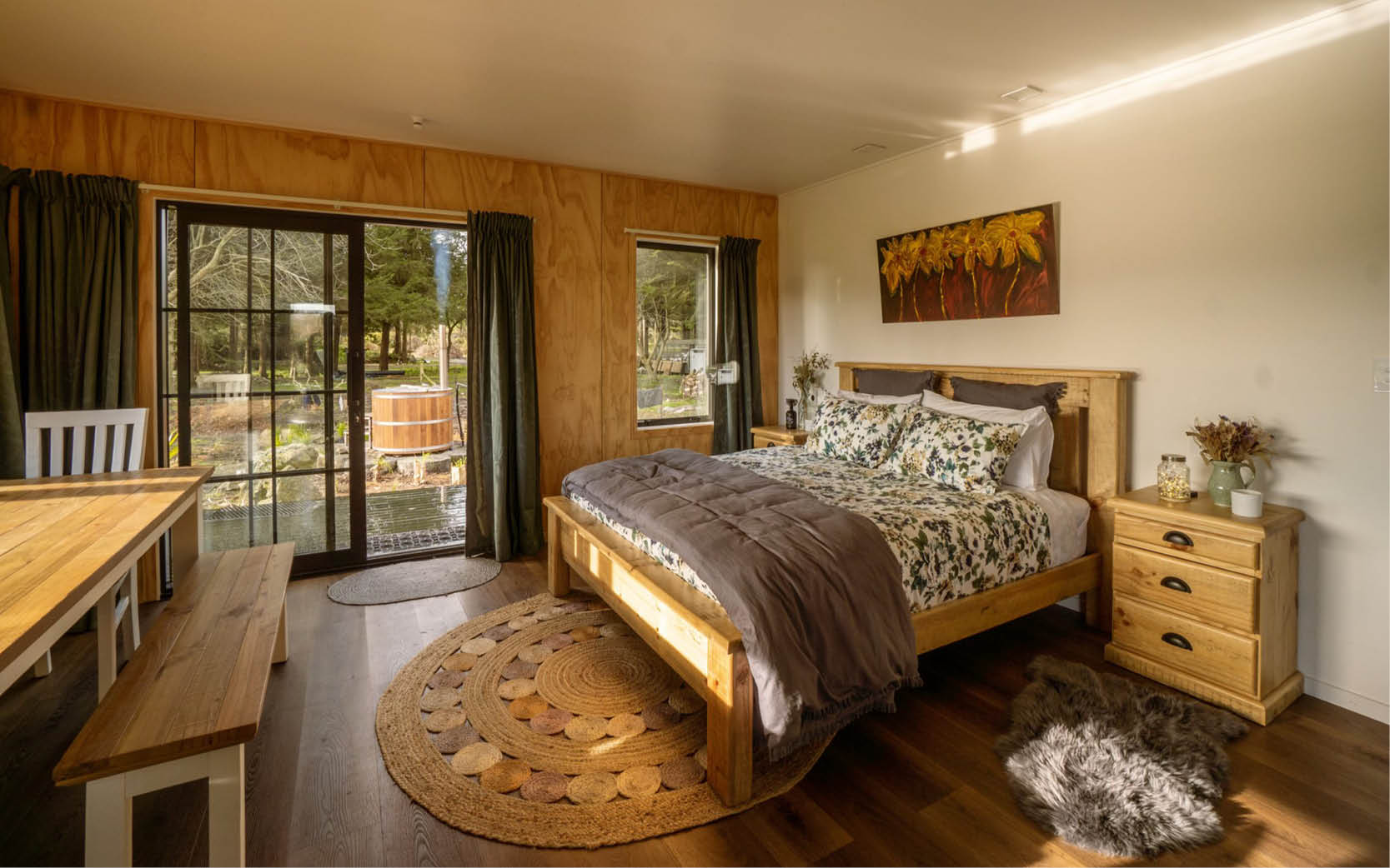 Bedroom area at Fiery Peak Eco Retreat