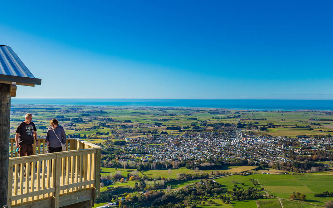 View from Waimate's white horse monument