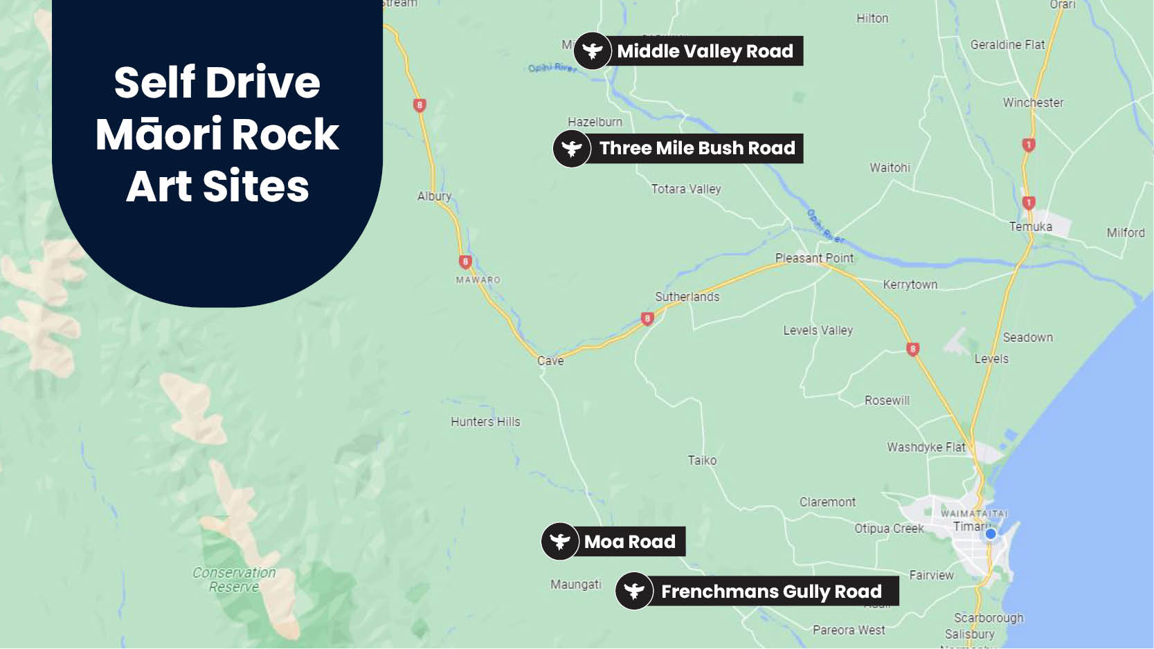 Rock art site map