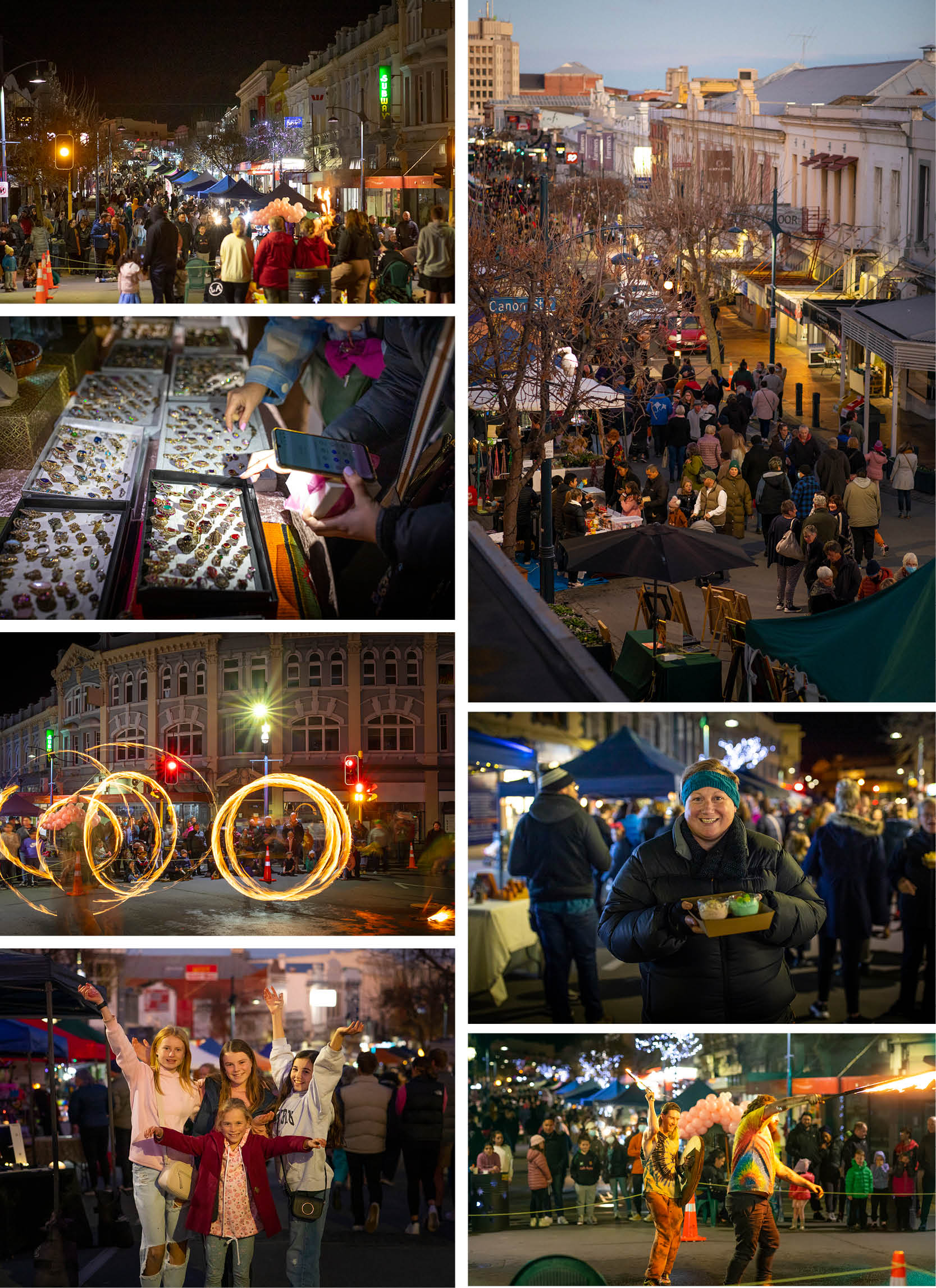 Collage of images from Matariki Night Market