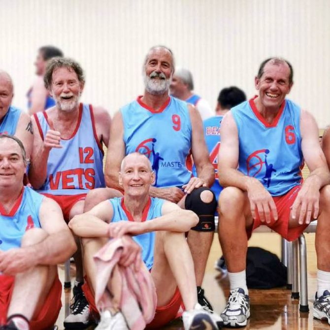 Basketballers at South Island Masters Games