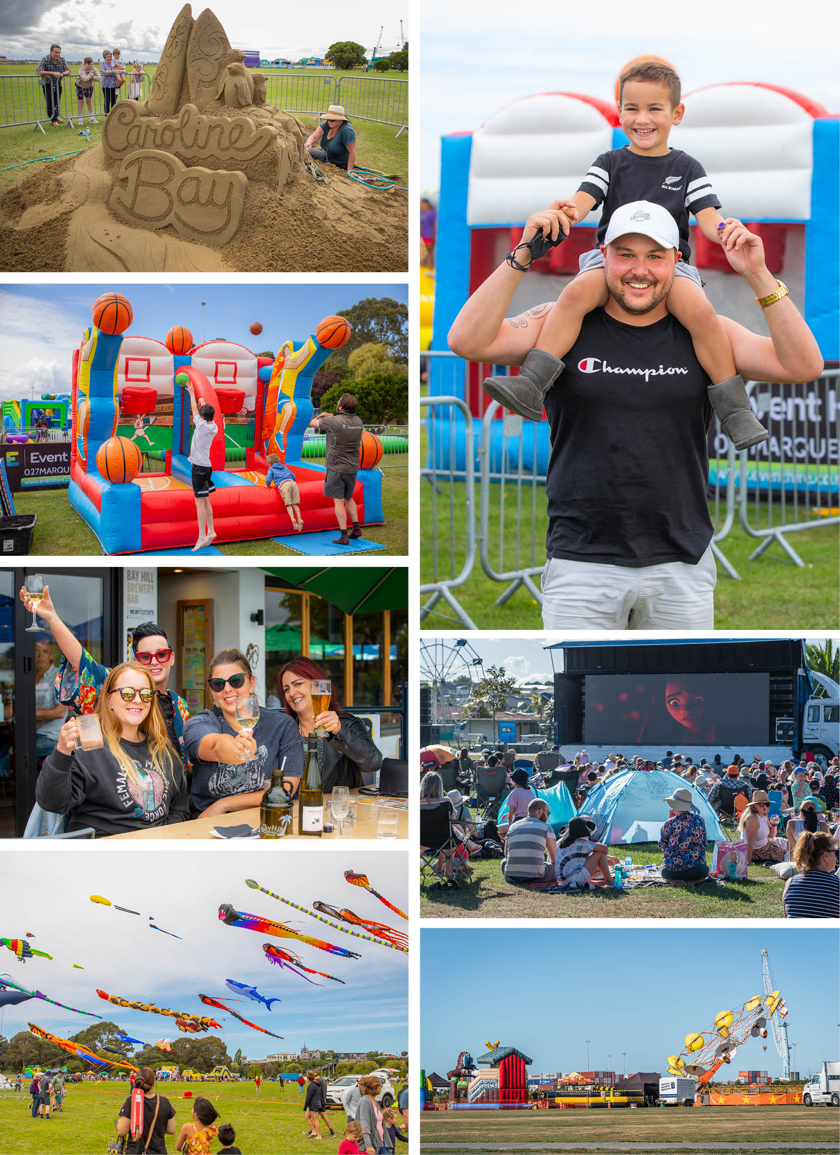 Collage of photos from Seaside Festival