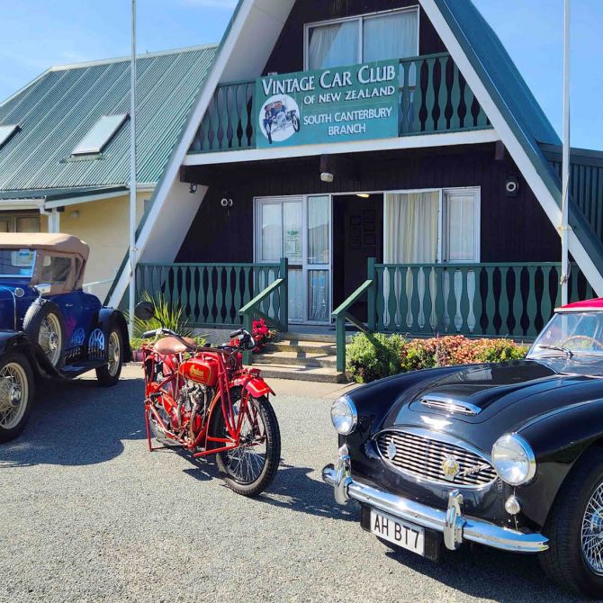 Vintage cars at South Canterbury Vintage Car Club