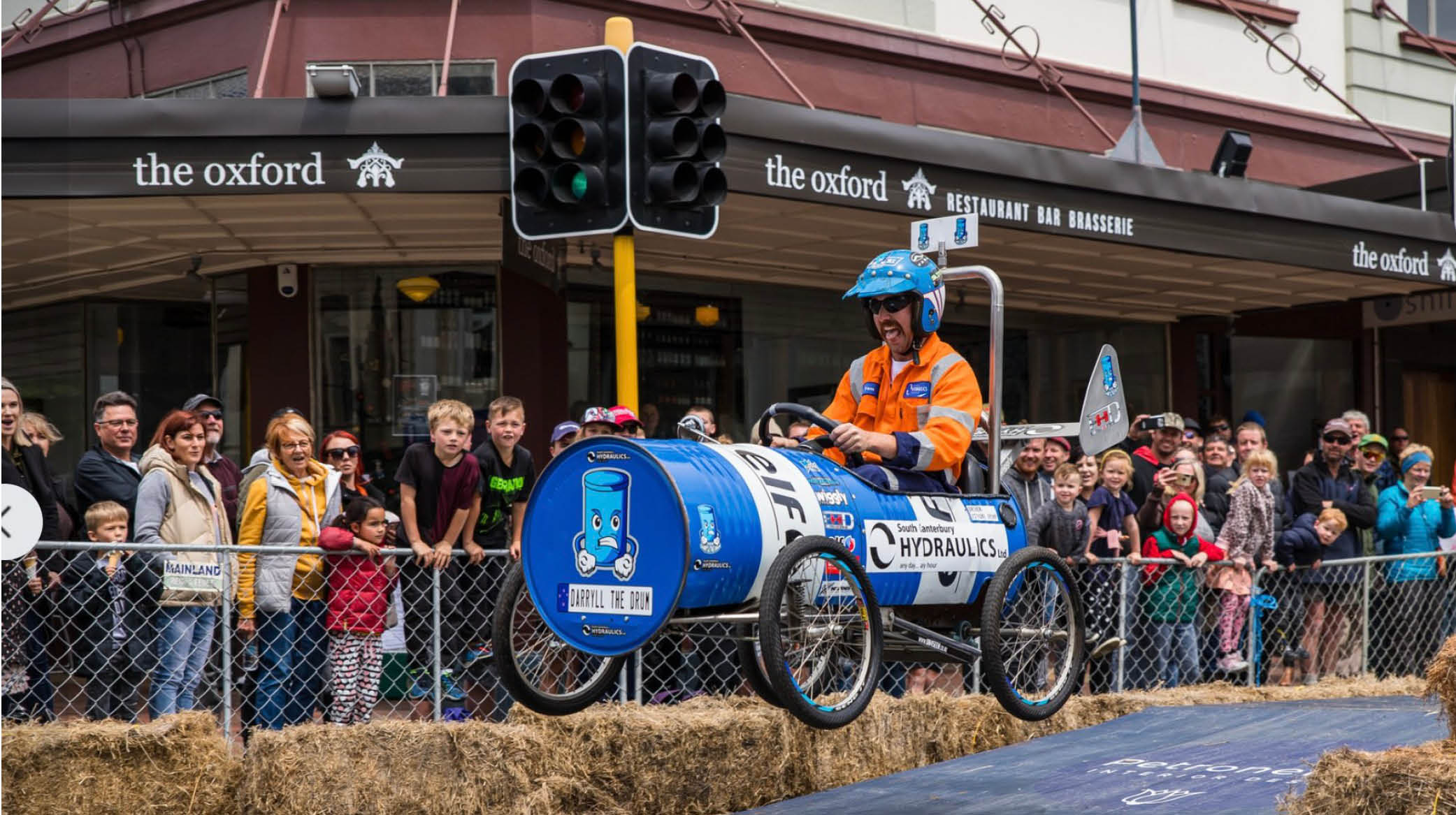 Mid air at the Soap Box Derby 