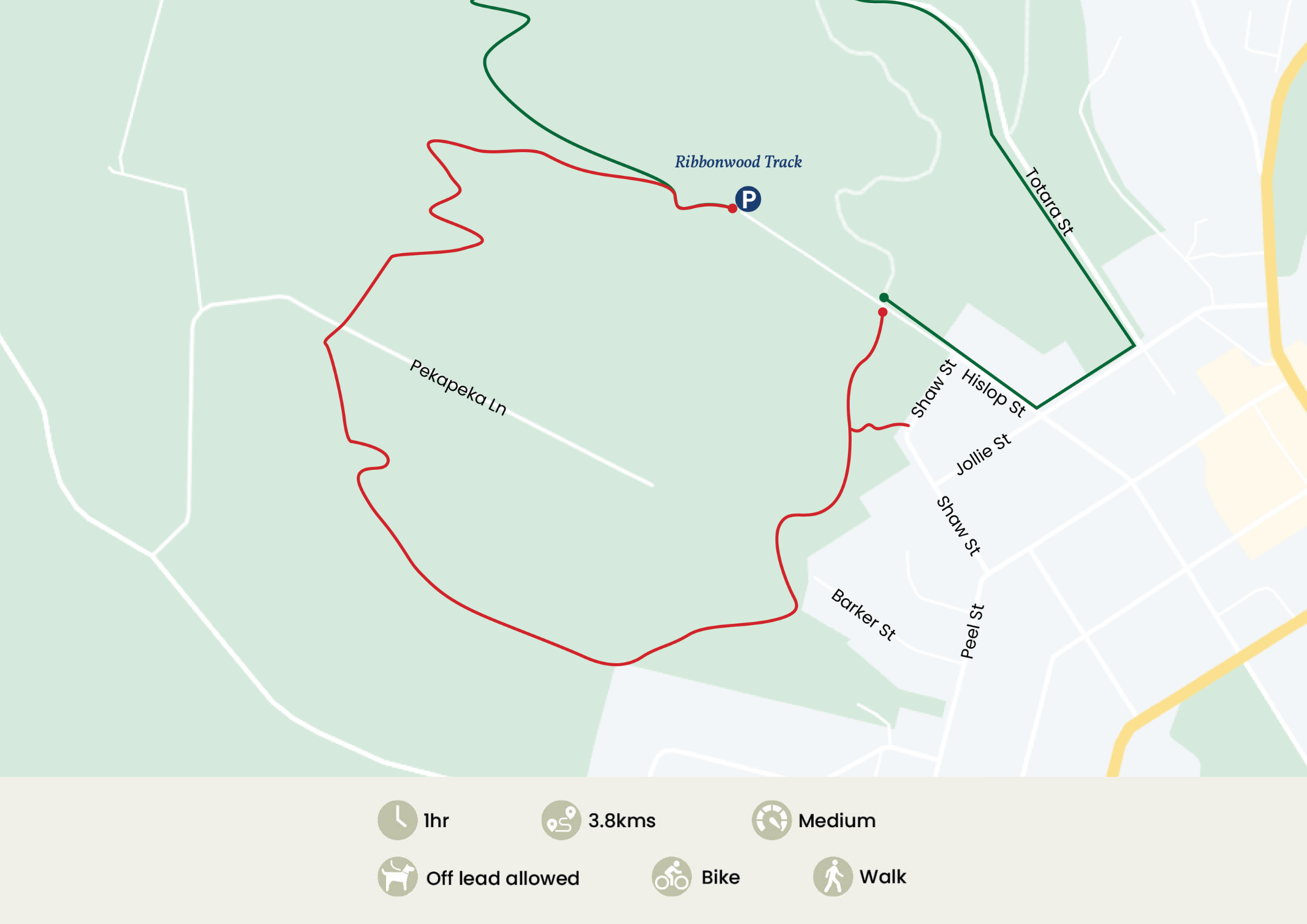 Pekapeka Gully Map